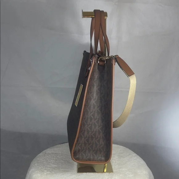 Michael Kors Dark Brown Monogram Briefcase - Picture 4 of 15